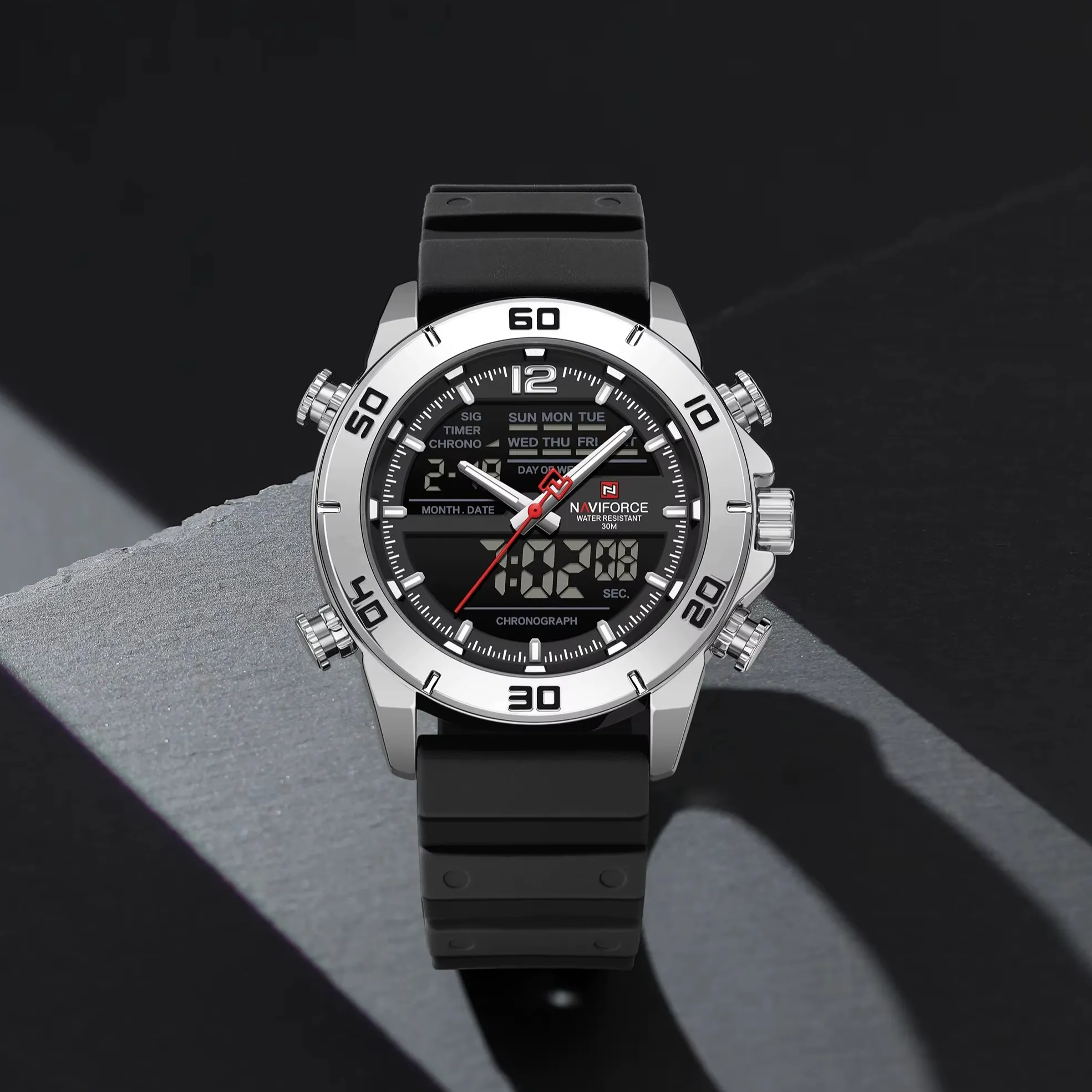 Naviforce 9253-T For Man - Silver Black - Image 3