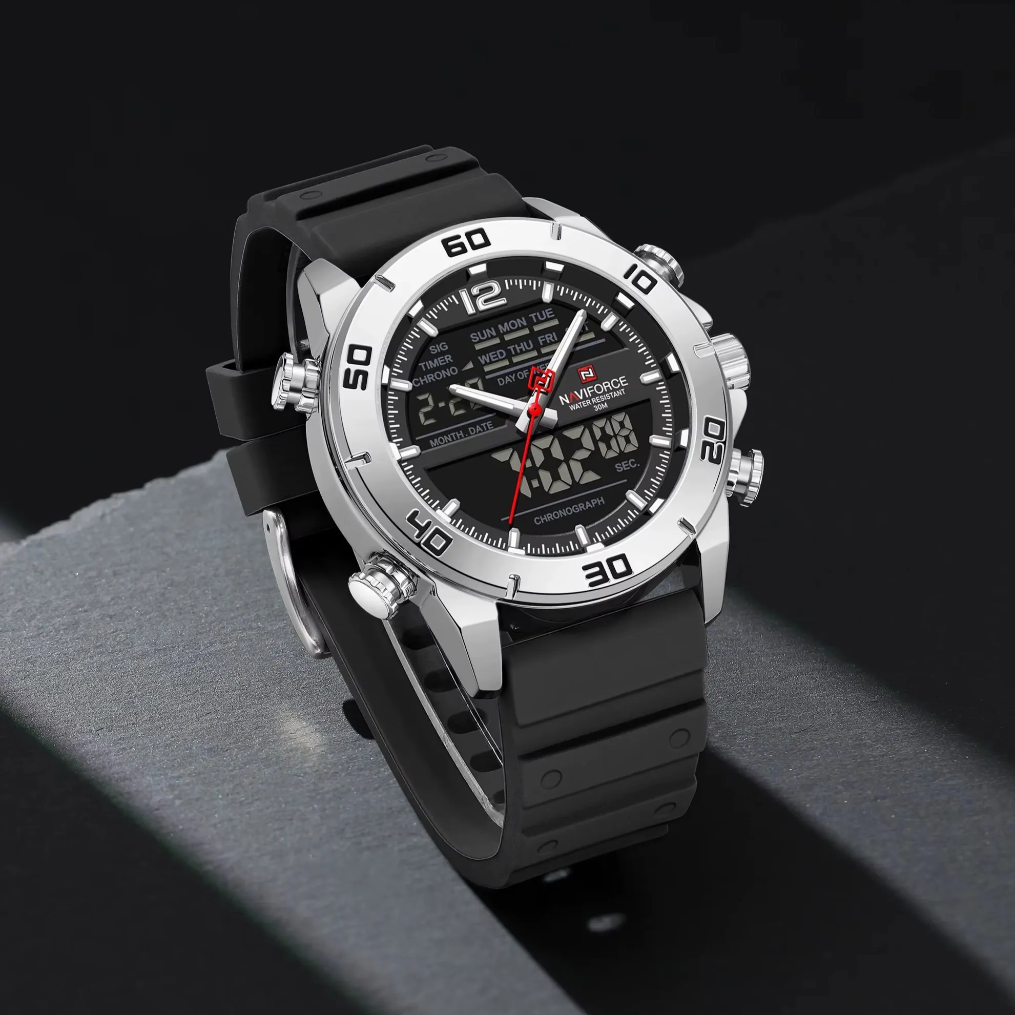 Naviforce 9253-T For Man - Silver Black - Image 4