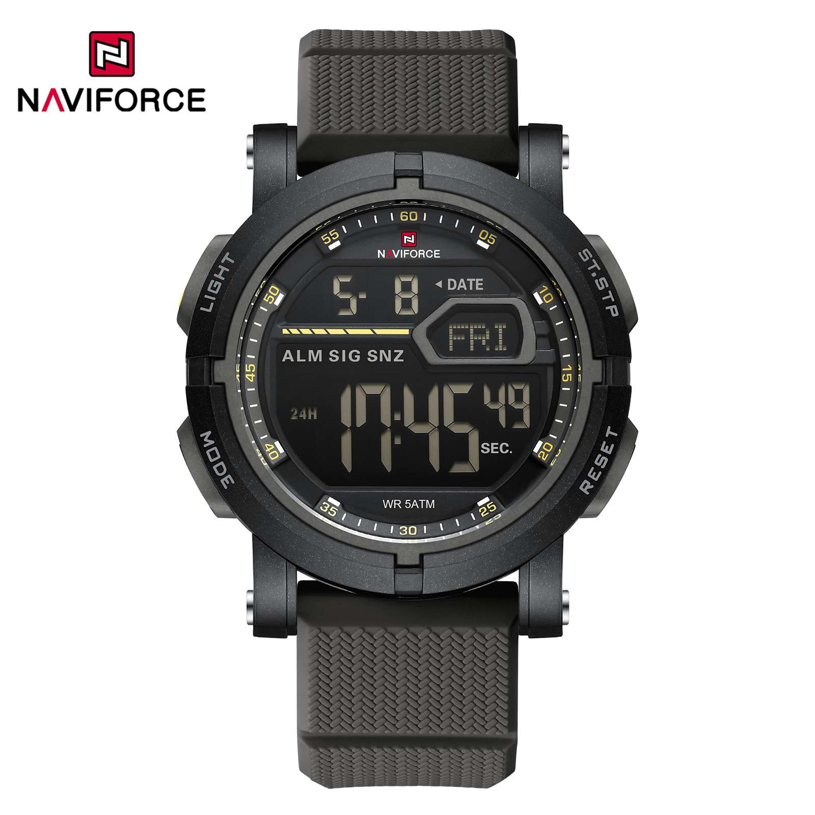 Naviforce 7139 T For Men - Gray Yellow
