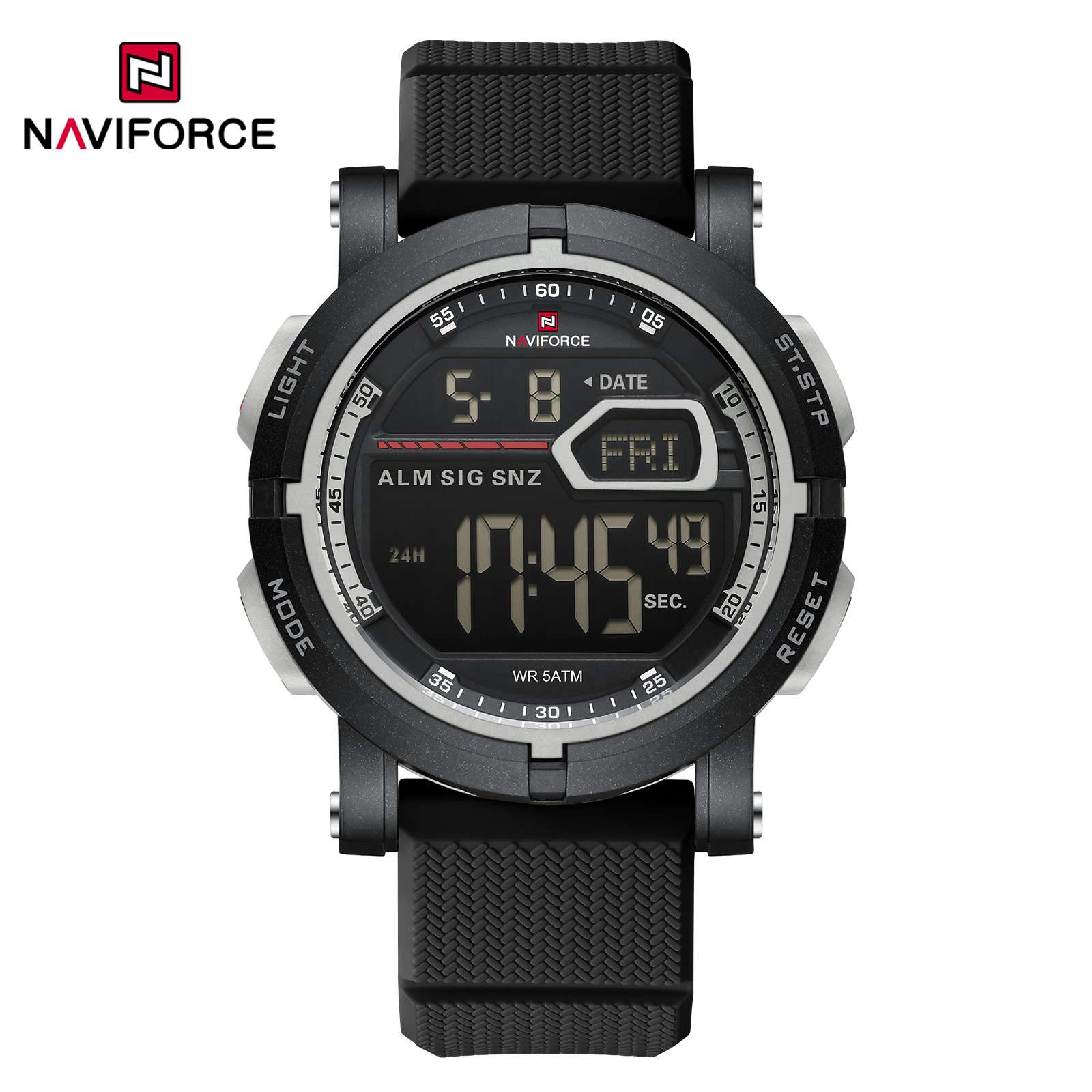 Naviforce 7139 T For Men - Black Red