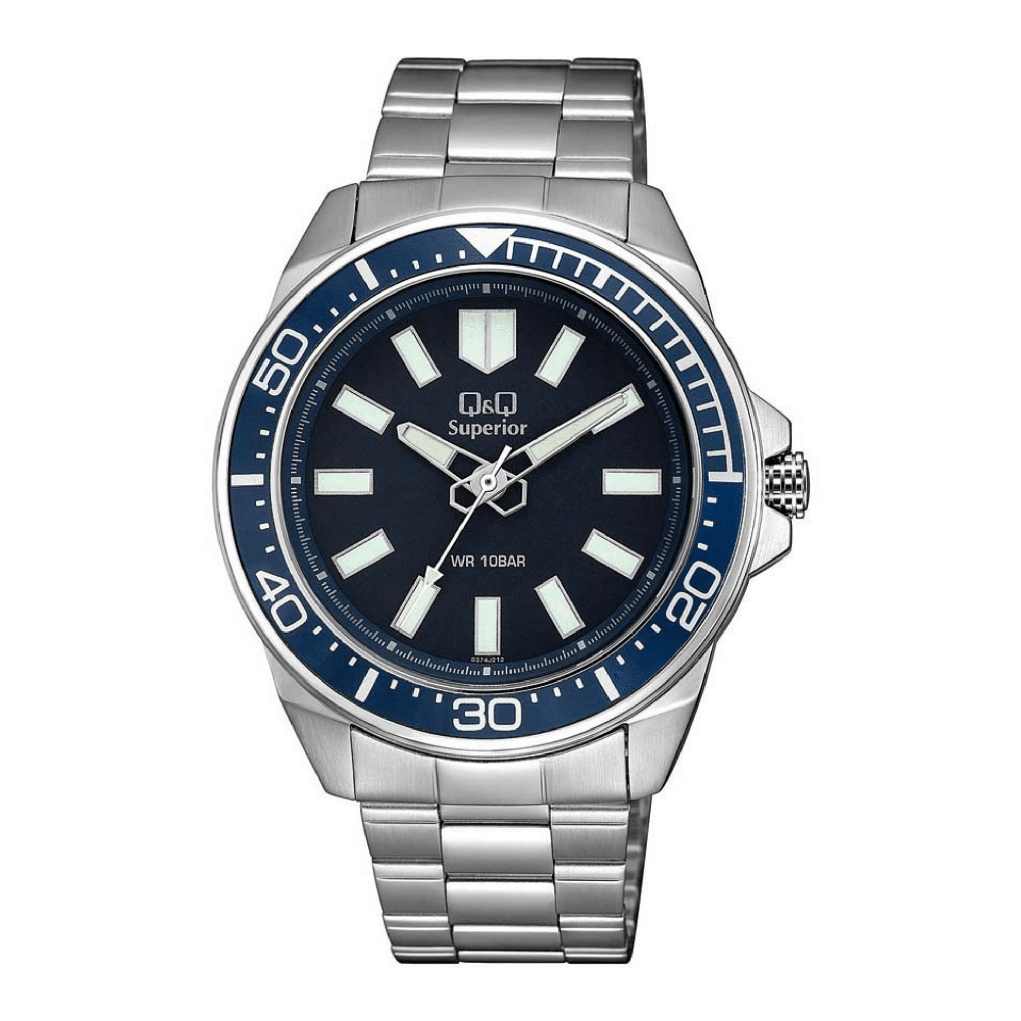 Q&Q Superior Stainless Steel Chain Watch S374J212Y