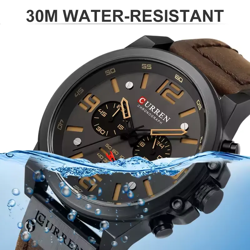 Curren 8314 - Black-Brown - Image 3