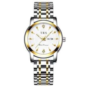TRSOYE TRS-6603 Luxury Design Elegant Watch For Women- Silver Gold