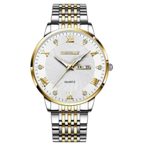 Fashion New Quartz Watch Steel Strap Dual Calendar Men's Watch